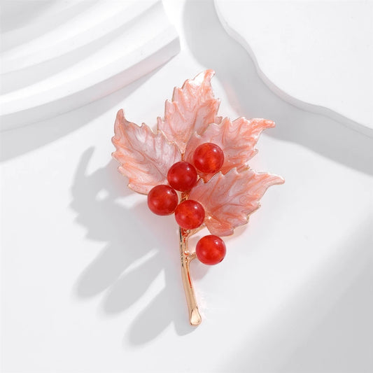 Fashion Leafs Sweet Elegant Brooches for Girls Stylish Dainty Glamorous Pins Jewelry for Women Ladies Accessories Wholesale