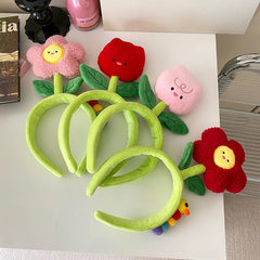 Brand New Sweet Cute Flower Exaggerated Head Band for Girls Large Cartoon Hair Accessories for Women Ladies Femme Popular