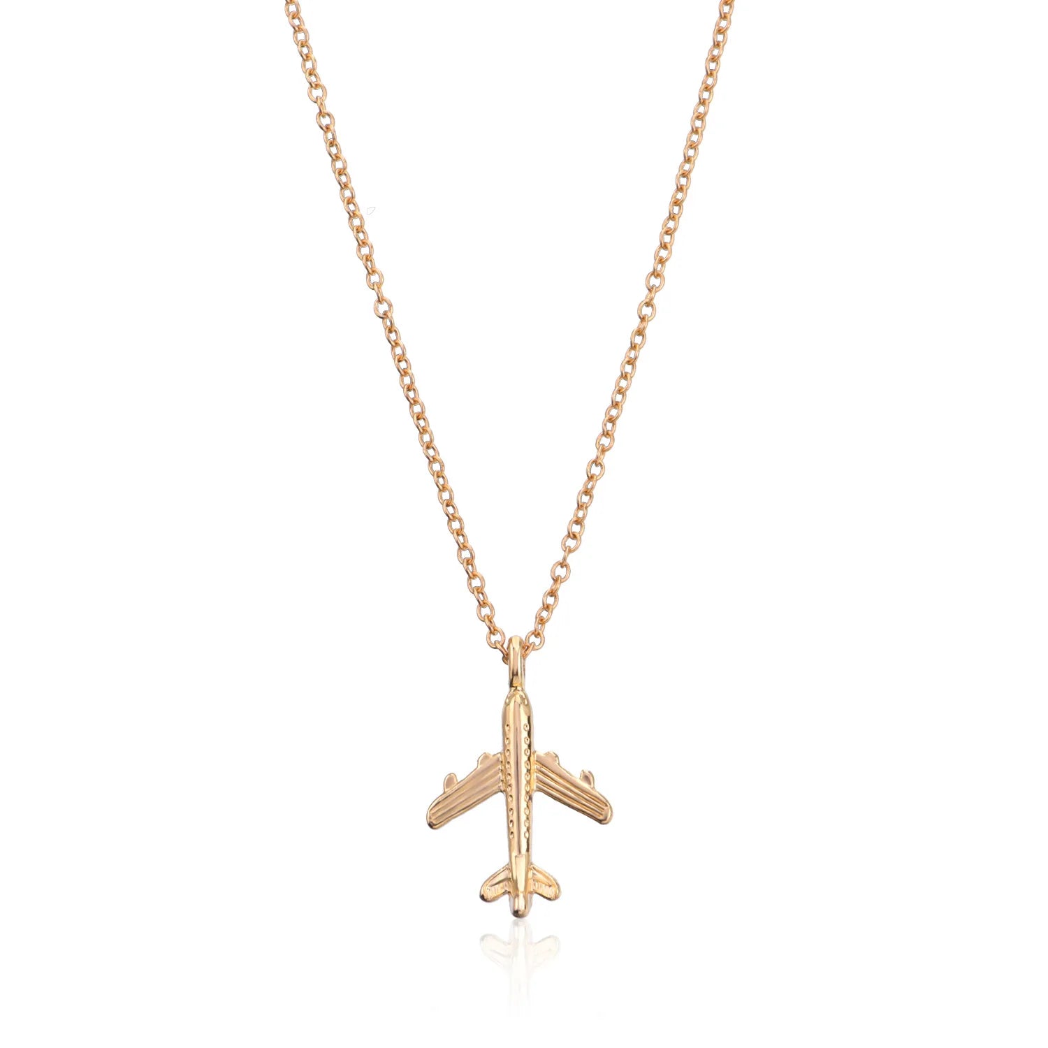 Fashion Simple Airplane Necklaces for Girls Sweet Minimalistic Charms Jewelry for Women Ladies Female Accessories Wholesale