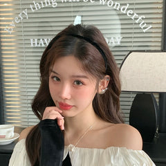 Solid Color Minimalistic Simple Head Band for Girls Imitation Pearl Elegant Graceful Hair Band for Women Ladies Hair Accessories