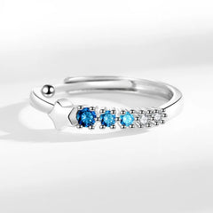 Hot Sale Small Five-pointed Star Zircon Rings Glitter Dainty Simple Fashionable Jewelry Rings Women Gift Accessories Wholesale