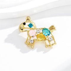 Fashion Glitter Horses Rhinestone Brooches for Girls Sweet Elegant Stylish Glamorous Pins Jewelry for Women Ladies Accessories