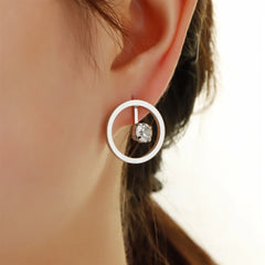 Fashion Simple Mimimalistic Glitter Drop Earrings for Girls Elegant Glamorous Refined Jewelry for Women Ladies Accessories