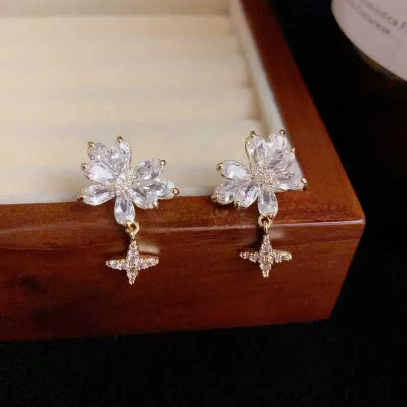 Women Hot Sale Creative Latest Irregular Shape Drop Earring Glitter Sequined Charms Elegant Dainty Bulk  Daily Jewelry Accessory