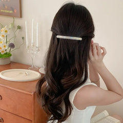 Elegant Sweet Cute Girls Barrettes Acetate Minimalistic Solid Color Hair Clips Stylish Alloy Hair Accessories for Ladies Parties