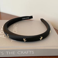 Solid Color Bowknot Lustrous Head Band for Girls Simple Minimalistic Hair Band for Women Ladies Hair Accessories in Stock