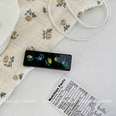 Women's French Vintage Small Duckbill Hairpins Graceful Flower Fashion Stock Hair Claw Clips for Daily Office Use or Parties