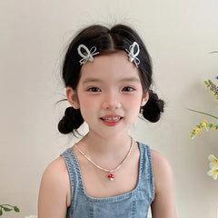 Solid Color Simple Bowknot Hair Clips for Baby Girls Fashion Chic Snap Clips for Kids Children Teens Hair Accessories in Stock