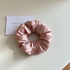 Classic Solid Color Simple Minimalistic Scrunchies for Girls Lustrous Hair Ties for Women Ladies Hair Accessories Decoratives