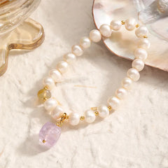 Fashion Freshwater Pearl Natural Stone S925 Bracelets for Girls Copper 18K Gold Jewelry for Women Ladies Wholesale Bulk Low MOQ