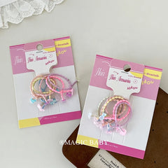 Kids Multicolor Minimalistic Durable Elastic Thick Thin Hair Scrunchies Fashion Classic Sweet in Stock Hair Ties Accessories