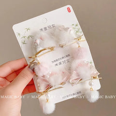 Chic Cute Sweet Kawaii Cat Hair Clips 5cm Alloy Hair Accessories for Baby Girls Teens and Children Stocked Alligators Fashion