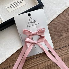Fashion Sweet Cute Solid Color Bowknot Hair Clips for Girls Ribbon Elegant Trendy Simple Haarspange for Women Hair Accessories