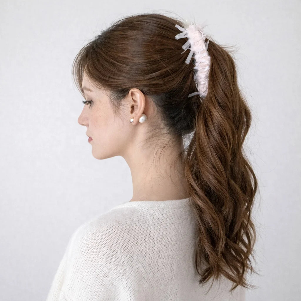Women Winter Autumn Fluffy Hot Sale Banana Clips Fashion Sweet Trendy Elegant Wholesale in Stock Hair Clips Accessory for Daily