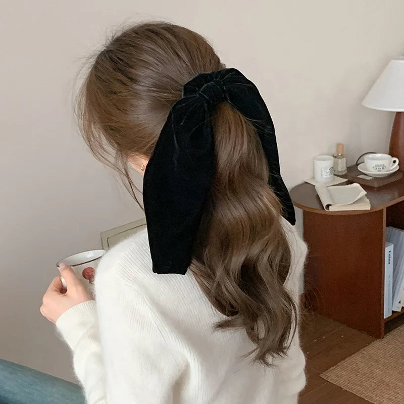 Simple Solid Color Minimalistic Scrunchies for Girls Elegant French Style Hair Ties for Women Ladies Hair Accessories Chic