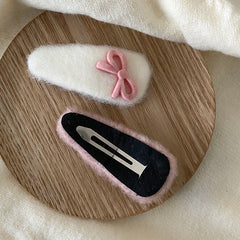 Hot Sale Chic Elegant Bowknot Hair Clip for Women Girls' Fashion Trendy Accessory Solid Color Fabric Snap Clips Sweet Cute Style