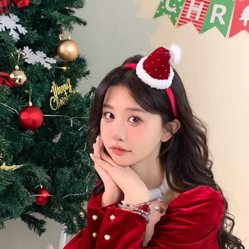 Female Christmas Festival Wide Hairbands Fashion Classic Solid Color Customized Wholesale in Stock Headbands Accessory for Women
