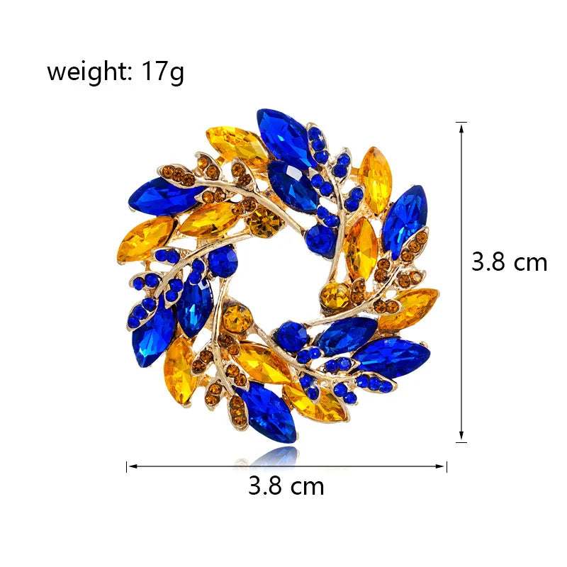 Fashion Glitter Rhinestone Sweet Elegant Brooches for Girls Stylish Luxury Pins Jewelry for Women Ladies Accessories New Design