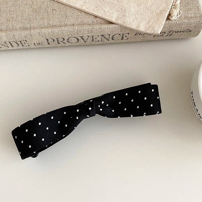 Fashion Polka Dot Bowknot Elegant Hair Clips for Girls Sweet Chic Banana Clips for Women Ladies Hair Accessories in Stock