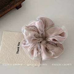 Brand New Elegant Solid Color Trendy Scrunchies Classic Ponytail Hair Ties for Women and Girls Sweet Hair Accessories