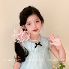 Children Solid Colored High Elastic Thick Thin Hair Scrunchies Sweet Fashion in Stock Hair Ties Accessory for Kids Stage Holiday