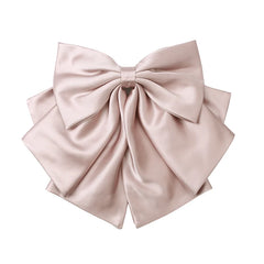 Classic Solid Color Bowknot Hair Clip for Girls Princess Style Large Exaggerated Barrettes for Women Ladies Hair Accessories