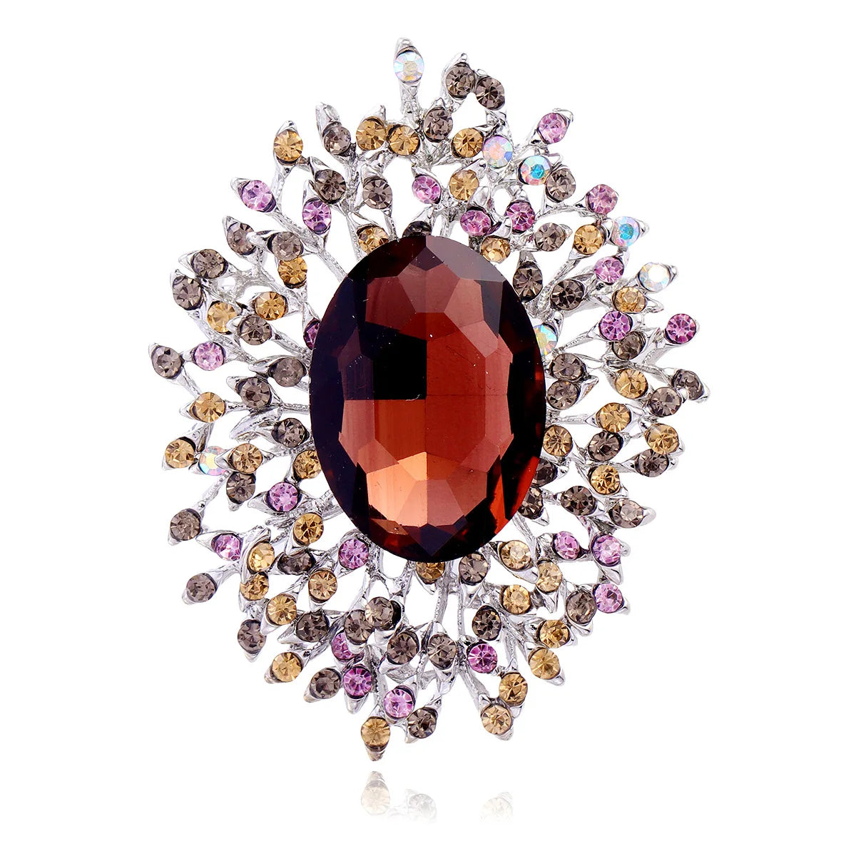 Fashion Glitter Rhinestone Vintage Luxury Brooches for Girls Sweet Elegant Pins Jewelry for Women Ladies Accessories Hot Sale