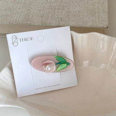 Elegant Chic Hair Clips for Women Girls Sweet Cute Alligators Flowers Imitation Pearl Hair Accessories Alloy for Parties