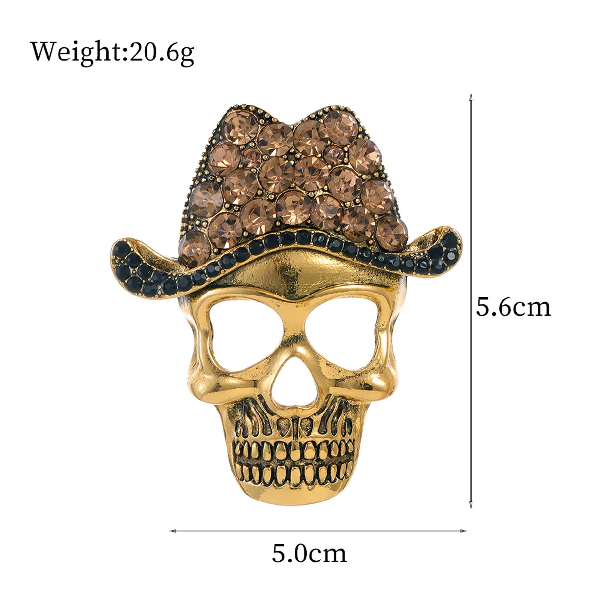 Fashion Skull Skeleton Gothic Brooches for Girls Trendy Stylish Glamorous Charms Pins Jewelry for Women Ladies Accessories
