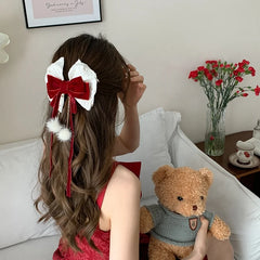 Fashion Bowknot Ribbon Bowknot Hair Clips for Girls Cute Elegant Sweet Barrettes for Women Ladies Hair Accessories in Stock