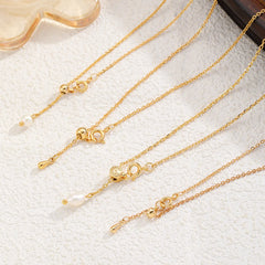 Fashion Butterfly Flower Copper 18K Gold Plated Necklaces for Girls Elegant Trendy Jewelry for Women Ladies Wholesale Bulk