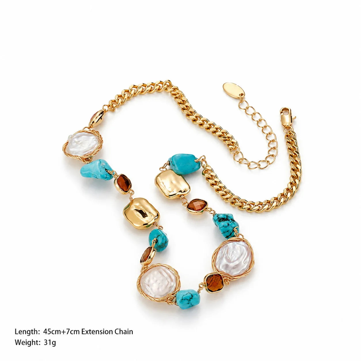Fashion 18K Gold Plated Blue Turquoise Vintage Jewelry Sets for Girls Necklaces Bracelets for Women Ladies China Manufacturer