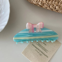 Cute Sweet Bowknot Hair Claw Clips for Girls Acetate Fashion Stylish Lightweight Daily Use Women Hair Accessories in Stock