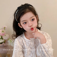 Chic Elegant Bowknot Glitter Sparkle Headband Kids Children Hair Accessories for Baby Girls Chic Fashion Elegant Hair Clips