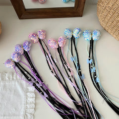 Wholesale Small 5cm Size Cute Girly Butterfly Ribbon Wig Braid Decorative Hair Claw Clips Sweet Children's Hairpins Accessories