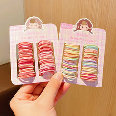Minimalistic Solid Color High Elastic Durable Scrunchies for Baby Girls Fashion Sweet Hair Ties for Kids Child Hair Accessories