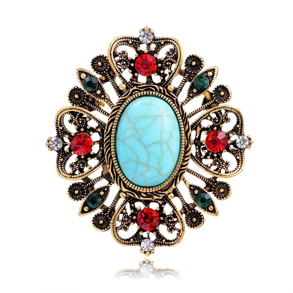 Fashion Vintage Elegant Retro Luxury Brooches for Girls Glamorous Charms Pins Jewelry for Women Ladies Accessories Wholesale