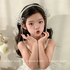 Luxurious Glitter Lustrous Imitation Pearl Headband Sweet Cute Baby Girls Fashion Hair Accessories Kids Child Hair Band