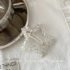 Simple Star Glitter Lustrous Hair Clips for Girls Fashion Chic Elegant Snap Clips for Women Ladies Hair Accessories in Stock