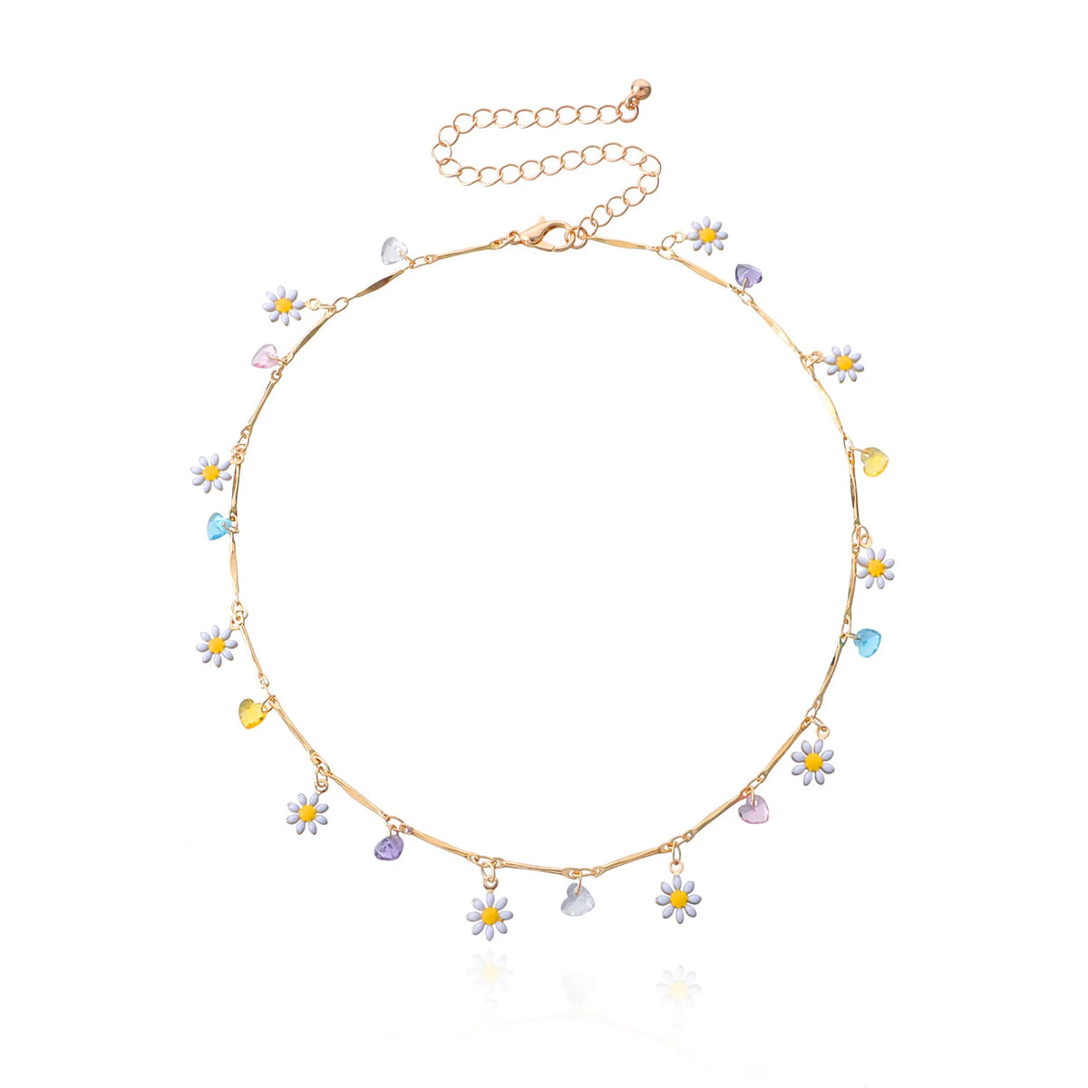 Fashion Flower Shell Trendy Necklaces for Girls Sweet Elegant Simple Charms Jewelry for Women Lady Female Accessories Wholesale