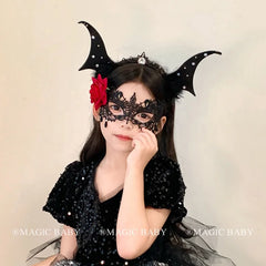 2025 Halloween Wicked Spooky Bat Head Band for Baby Girls Fashion Devil Point Hair Band for Kids Children Hair Accessories Chic