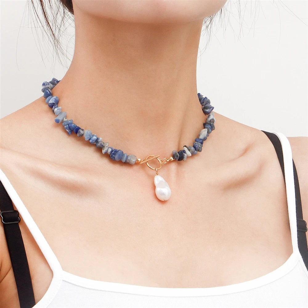 Fashion Sweet Beads Trendy Stylish INS Style Necklaces for Girls Elegant Baroque Jewelry for Women Ladies Accessories Wholesale