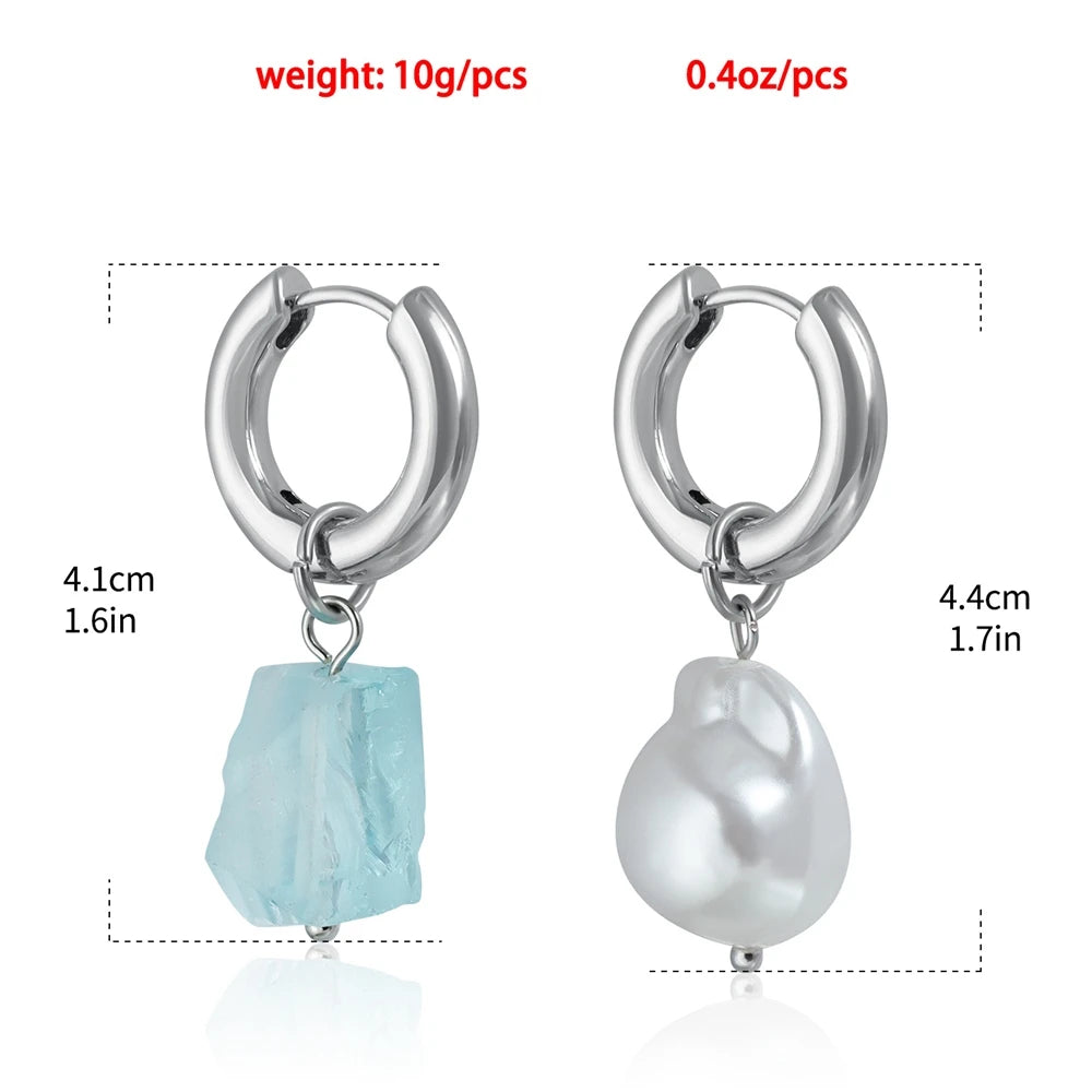 Fashion Sweet Simple Minimalistic Insta Style Drop Earrings for Girls Elegant Graceful Imitation Pearl Jewelry for Women Ladies