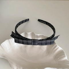 Ladies Grid Dots White Blue Slim Headbands Fashion Elegant Simple Lightweight Bulk Order in Stock Hairbands Accessory for Daily