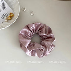 Women Minimalistic Solid Color Pink Large High Elastic Scrunchies Sweet Fashion ELegant in Stock Hair Ties Accessories for Daily