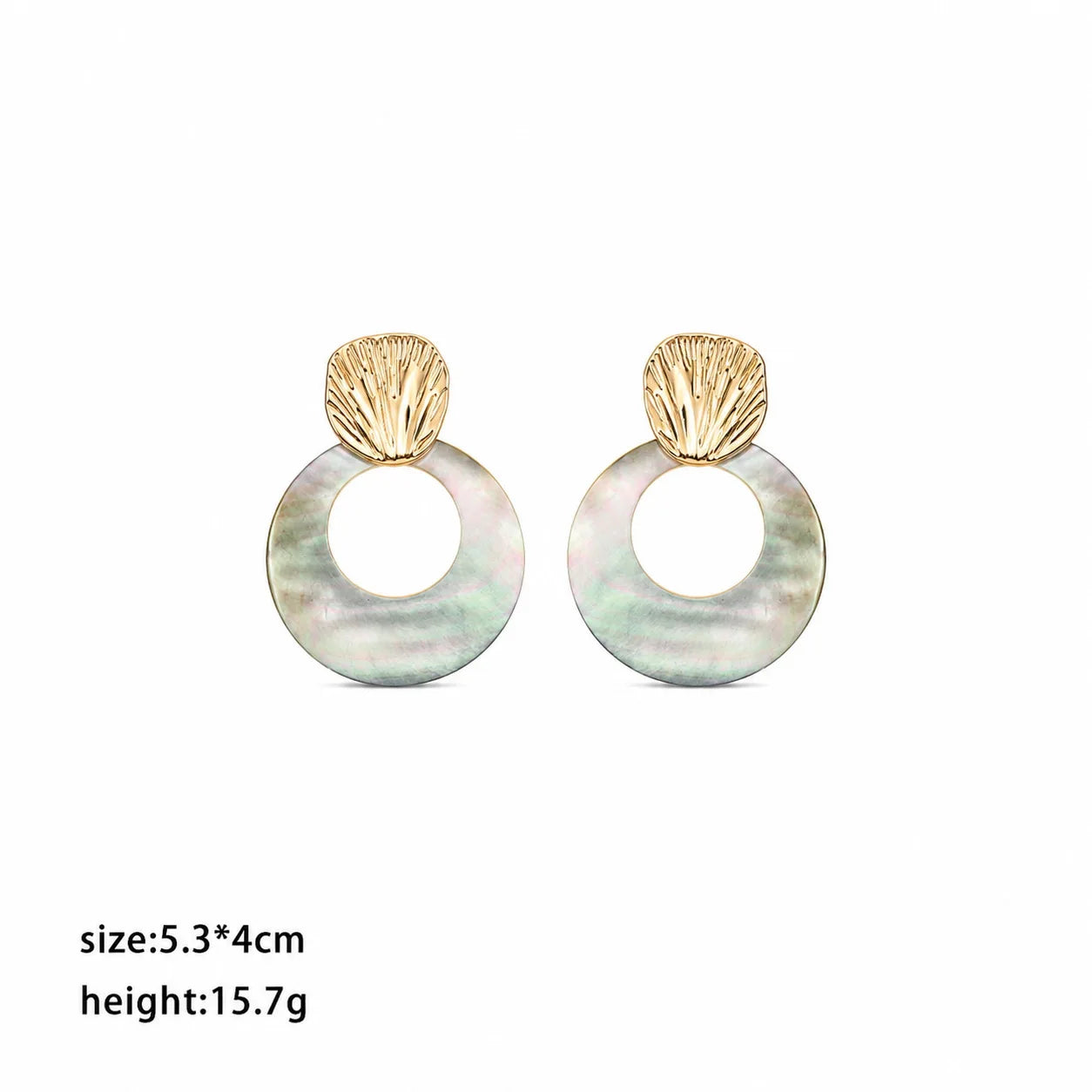 Fashion Abalone Shell Copper S925 Silver Drop Earrings for Girls Trendy Jewelry for Women Ladies Wholesale China Manufacturer