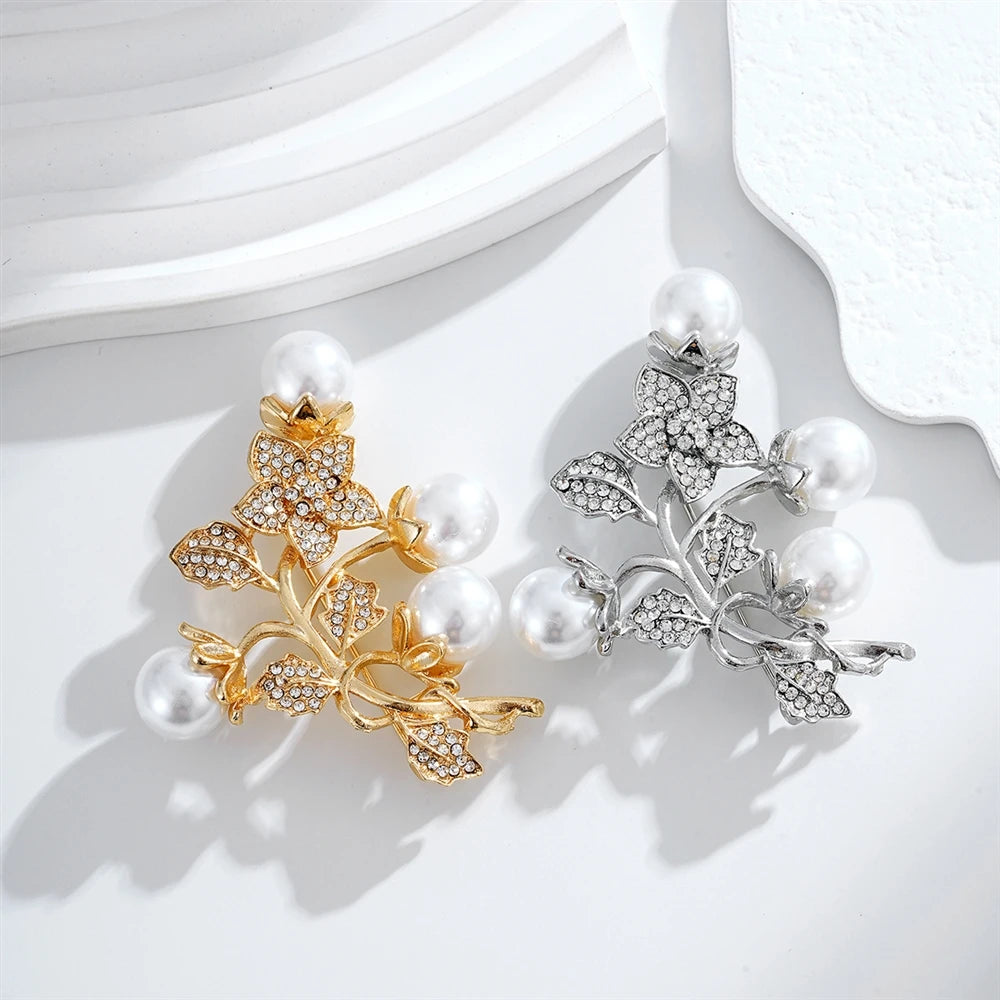 Fashion Elegant Flowers Sweet Graceful Charms Brooches for Girls Trendy Pins Jewelry for Women Ladies Accessories Classic