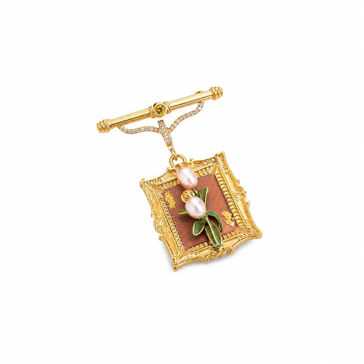 Fashion Trendy Baroque Pearl Hand-Painted Drip Glaze Pendent for Girls Vintage Jewelry for Women Ladies Wholesale China Factory
