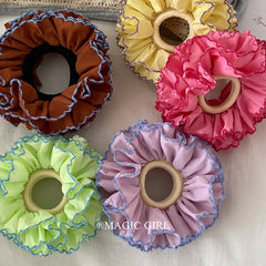 Solid Color Fashion Minimalistic Scrunchies for Girls Elegant Sweet Cute Hair Ties for Women Ladies Hair Accessories in Stock
