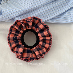 Classic Simple Plaid Scrunchies for Girls Fashion Minimalistic Hair Ties for Women Ladies Hair Accessories in Stock Decoratives